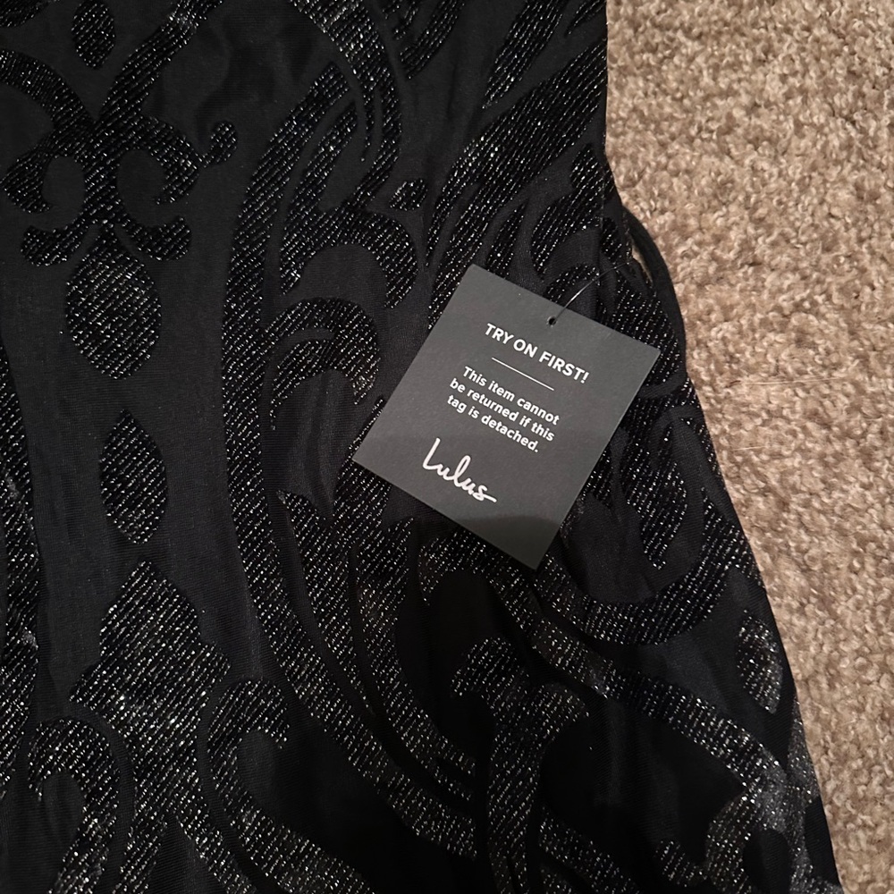 NWT Black sparkly/sequin body con dress - Picture 4 of 5